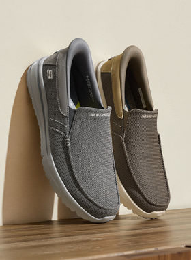Skechers斯凯奇男士秋冬一脚蹬运动闪穿鞋柔软减震休闲鞋205754