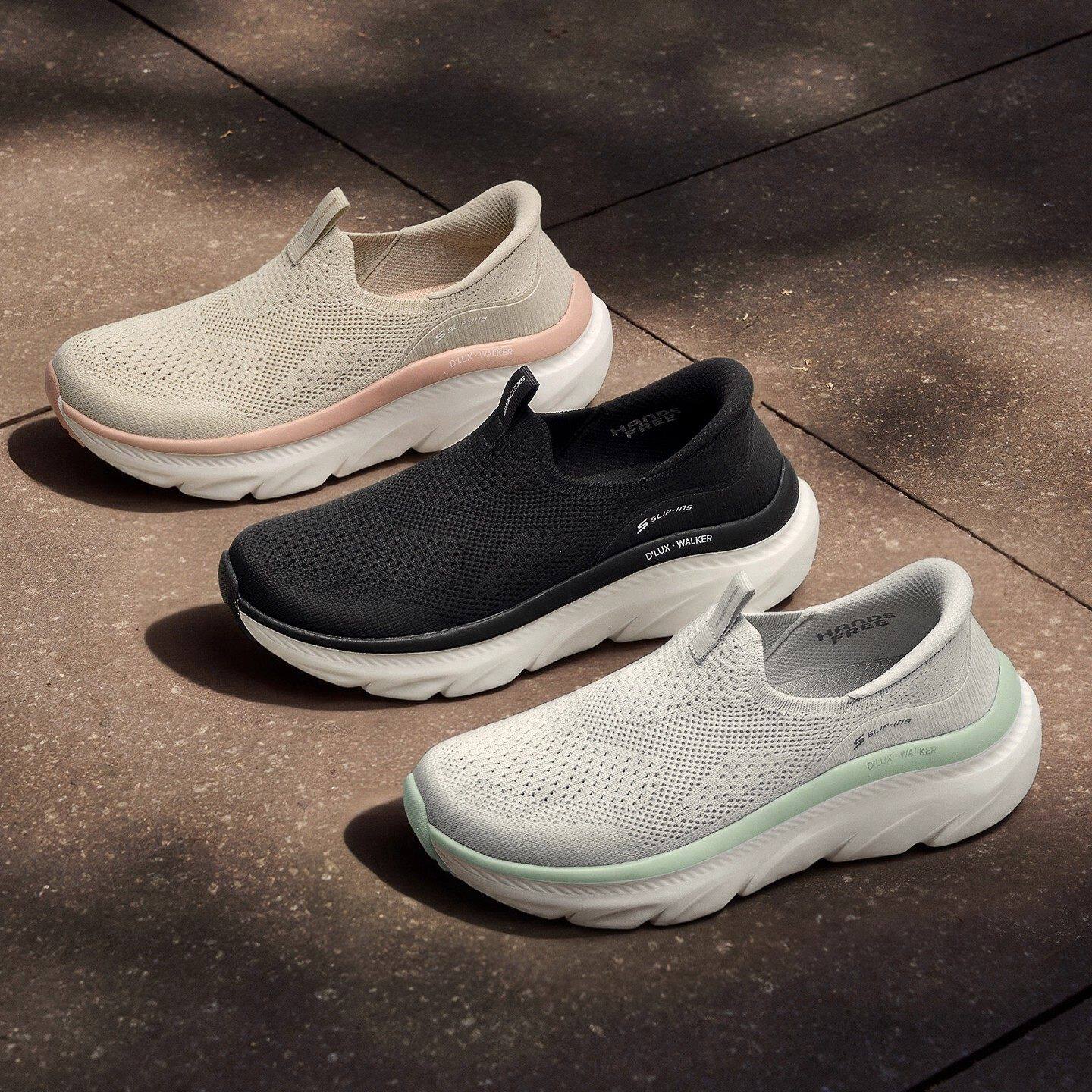 Skechers斯凯奇女鞋春夏款一脚蹬网面健步鞋防滑耐磨运动鞋150391