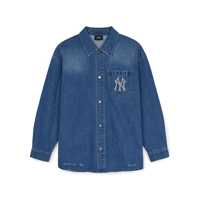 MLB男女情侣经典复古牛仔外套