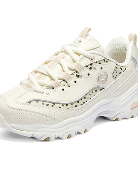 Skechers斯凯奇春夏新款女子奶茶熊猫老爹鞋豹纹拼接休闲鞋150236