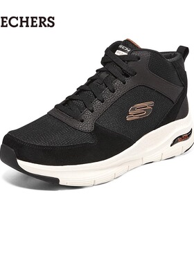 Skechers斯凯奇男鞋秋冬新款绑带高帮运动鞋舒适保暖休闲鞋232403