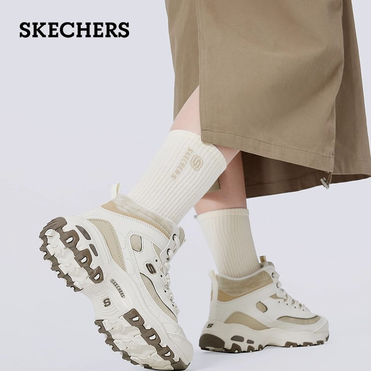 斯凯奇秋冬款高帮绑带运动鞋