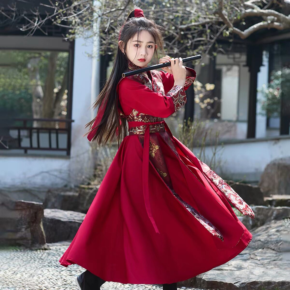 儿童花木兰女童汉服武侠女侠客图片