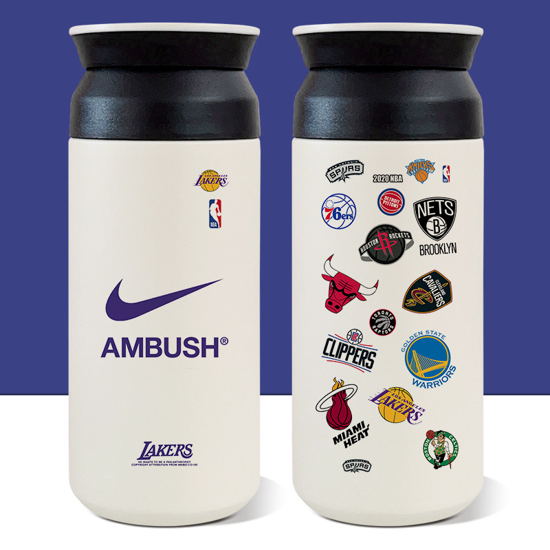 ba球队标志logo保温杯男生初高中学生水杯勇士热火湖人杯子保暖