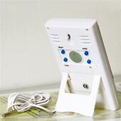 温度计家用湿度计室内室外高精度电子温湿度计时钟带金属探头精准