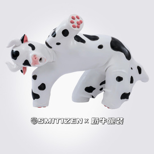 Smitizen亮面硅胶奶牛无人机跪装 连体衣全包仿乳胶衣latex