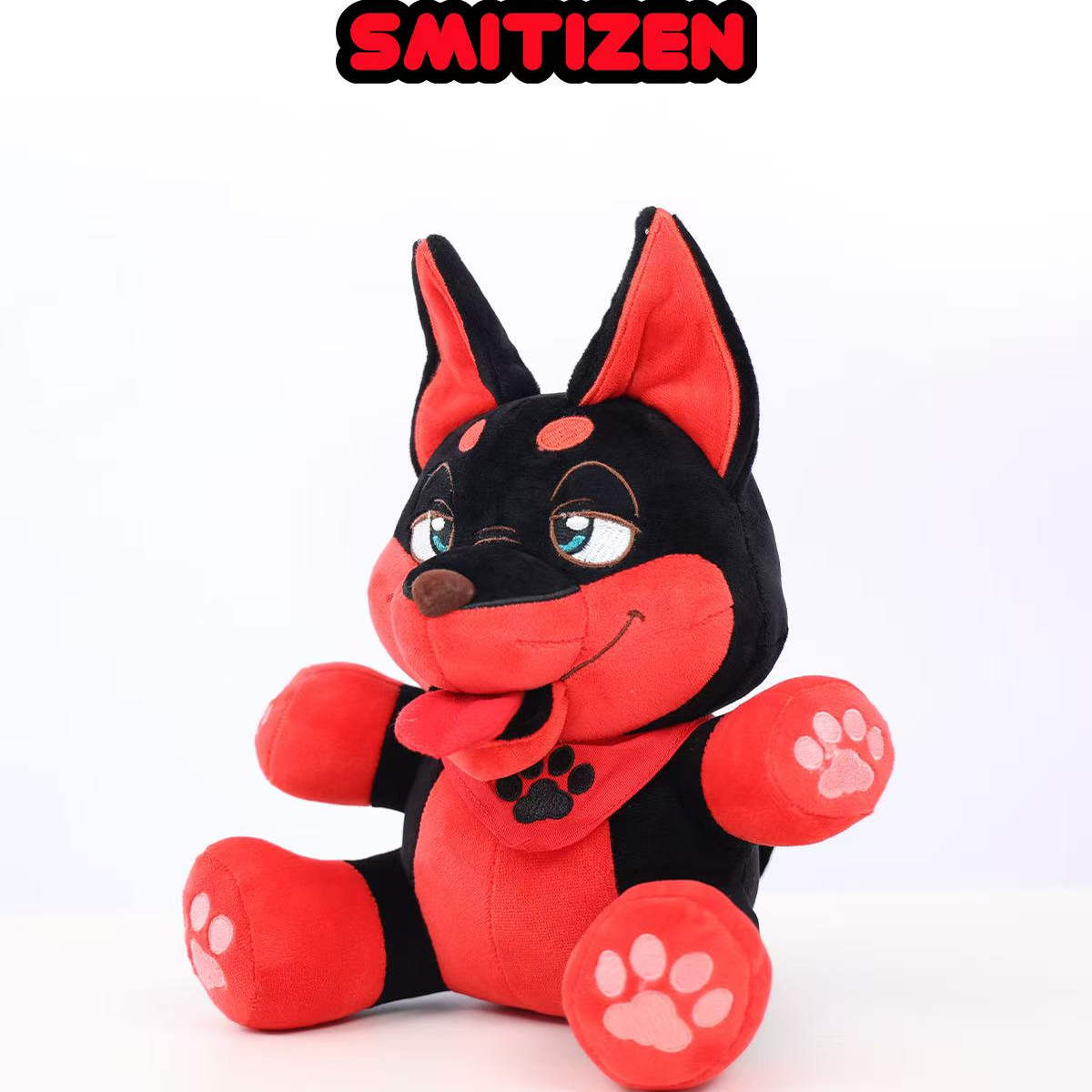 Smitizen红色小狗玩偶Puppy pet play覆面玩具可爱