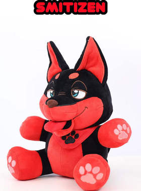 Smitizen红色小狗玩偶Puppy pet play覆面玩具可爱