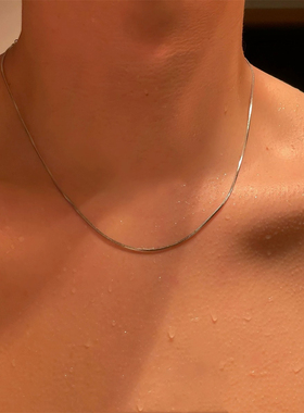 钛钢锁骨链中性蛇骨链