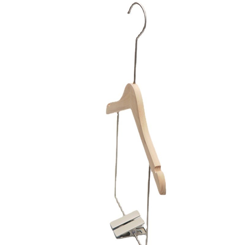 原木婴儿服装店专用实木套装木质衣架儿童组合衣裤架连体衣挂