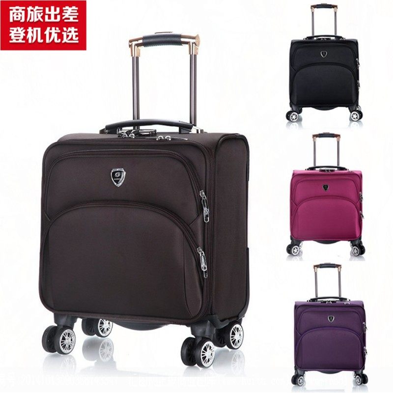 18寸商务拉杆箱牛津布小型横款旅行箱女迷你行李箱男防水登机箱子