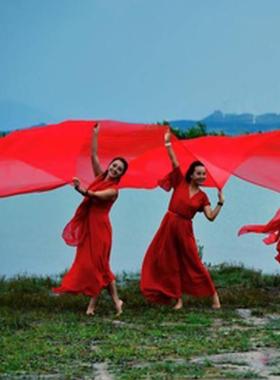 三米长丝3超米大红色长巾款丝巾女百搭薄围款YPE雪纺纱巾春秋巾夏