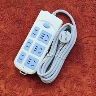 大功率插座家用办公多功能接线板插排插多孔独立开关加长线拖线板