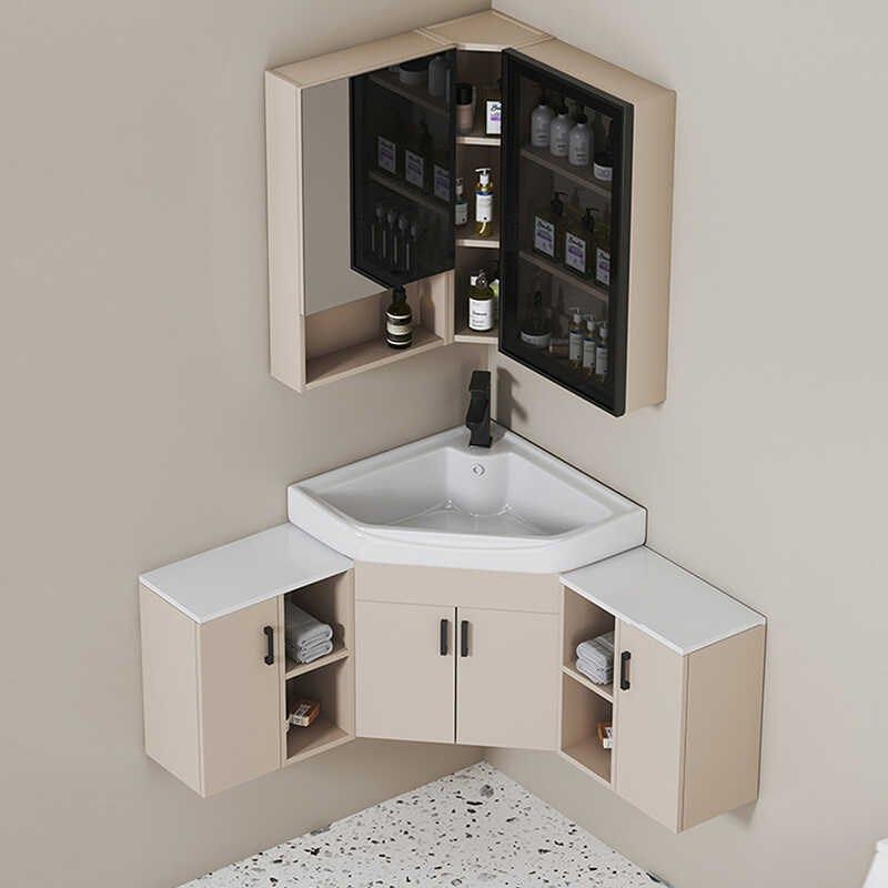 定制小户型三角浴室柜陶瓷一体盆转角延伸洗漱台拐角洗手池脸盆柜,家装主材,浴室柜组合,淘宝优惠券,粉丝福利购,淘宝优惠卷