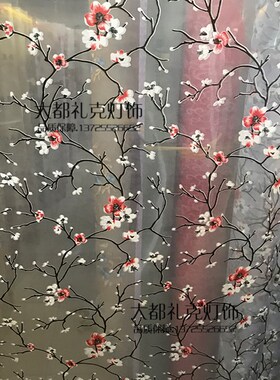 新中式纱网灯罩材料羊皮纸PBVc透光片木格屏风隔断透光膜