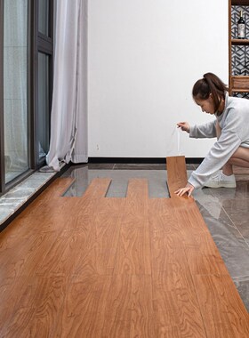 5平方PVcC石塑地板贴纸自粘革家用地胶垫加厚商用耐磨防水翻新改