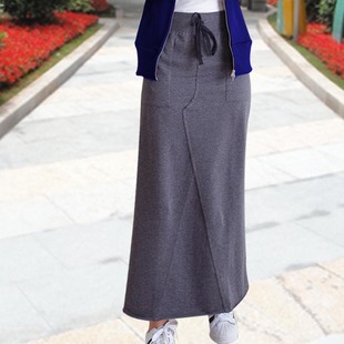 时尚 运动长裙气质包臀显瘦休闲裙中长款 A字半身裙女 新款 2020冬季