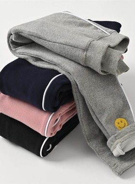 80796 特 儿童厚款保暖打底裤 女童J修身弹力加绒厚运动裤长裤子