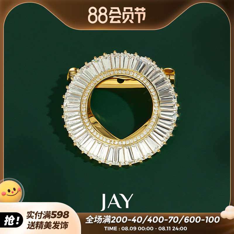 jay高端丝巾扣多功能两用职业装方巾气质胸花胸针高档女衣服配饰