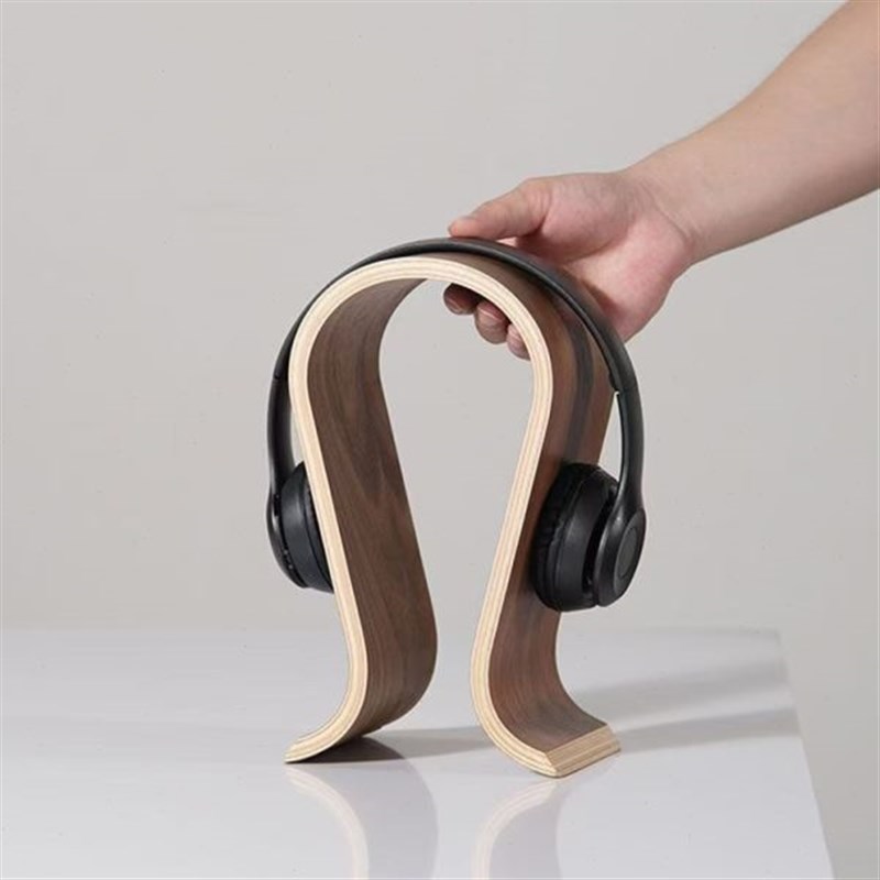 北欧简约木质头戴式耳机支架摆件电脑桌电视柜客厅卧室Z家居装饰