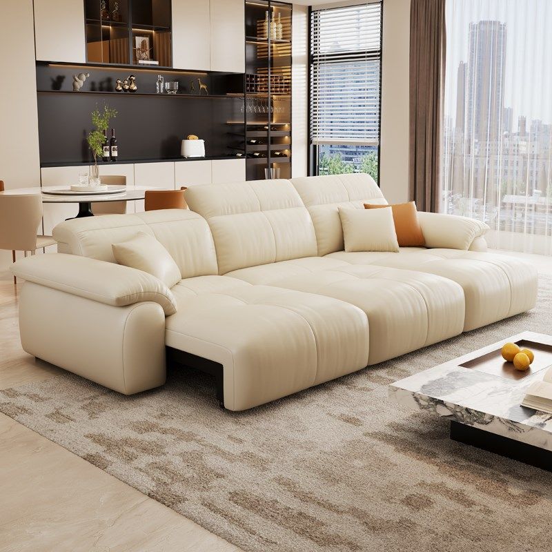 电动真皮沙发床功能客厅直排双人三人位新款伸缩一体两用可睡可趟,住宅家具,功能沙发,淘宝优惠券,粉丝福利购,淘宝优惠卷