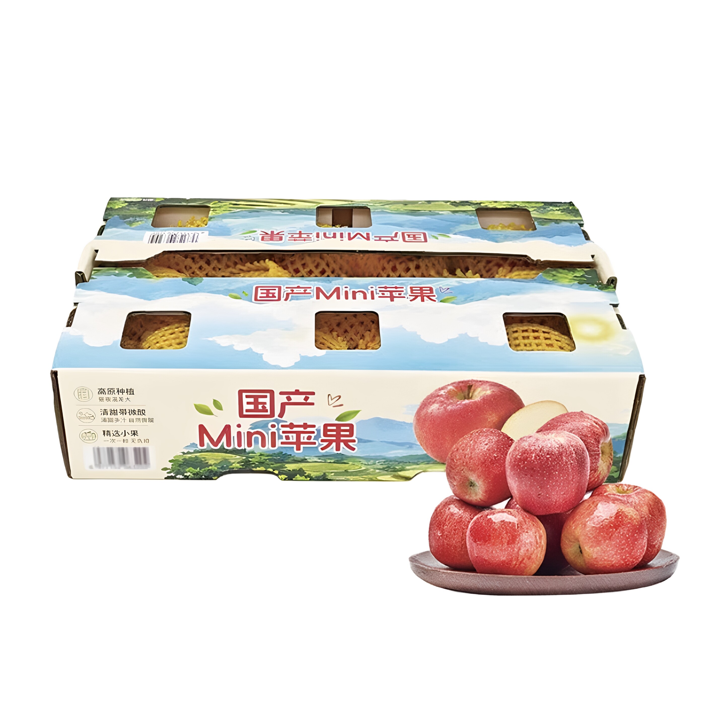 山姆超市代购 国产mini苹果2.2kg 迷你嘎啦加力果 新鲜水果礼盒图片