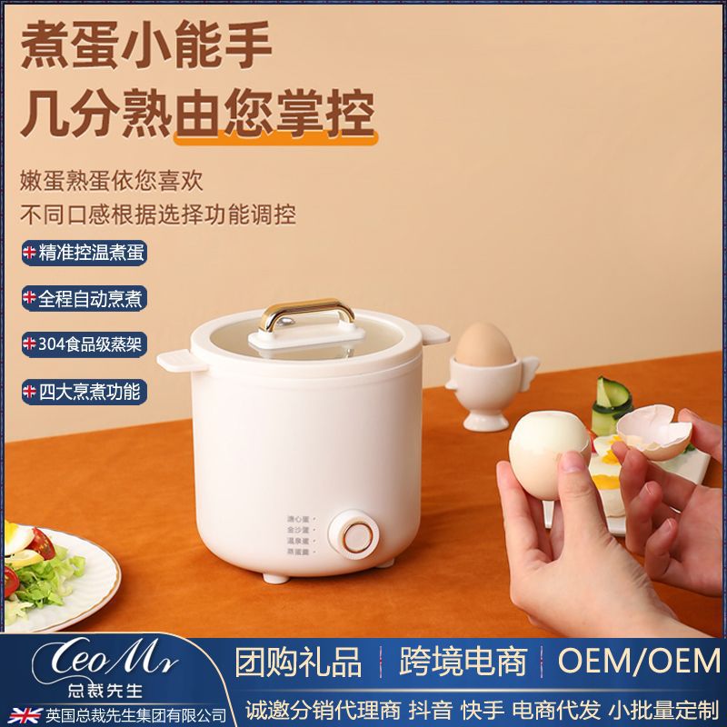 总裁先生煮蛋器家用多功能自动断电蒸蛋器学生宿舍迷你早餐机
