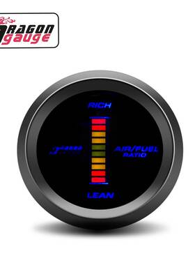 汽车改装仪表空燃比表 52mm蓝色数显汽车空燃比表