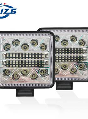 HAIZG汽车led工作灯 4寸102W方形射灯爆闪 改装前照灯 检修灯车灯