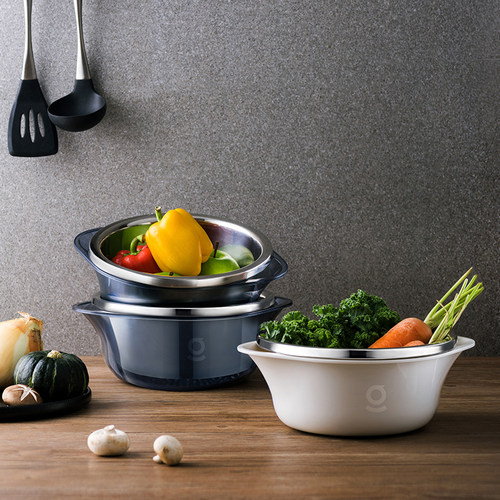 304不锈钢洗菜盆沥水篮子厨房双层大洗水果蔬菜筐淘米漏筛盆神器