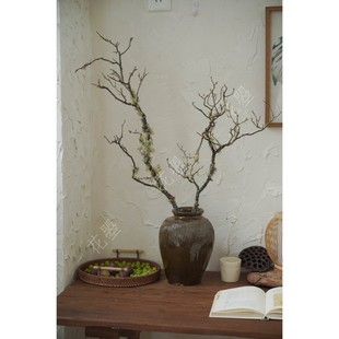花曌 松萝枝干支干树枝诧寂风造景客厅书桌面装饰T枯枝家居瓶插花