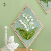 闲惠漫织素嫣手工diy材料包铃兰编织画机织挂毯毛线教师节礼物