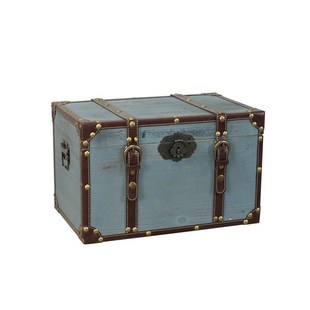 复古实木收纳箱做旧木箱子带锁木箱橱窗装饰箱子仿古箱收藏原木箱