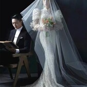 影楼3米5米10米新娘自由造型硬头纱拍摄道具无发梳百变造型抓纱