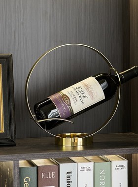 轻奢风红酒架摆件高档家居客厅玄关餐桌餐边柜酒柜装饰品乔迁礼品