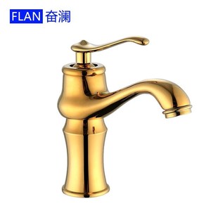 全铜金色神m灯面盆龙头家用洗脸盆冷热水龙头 欧式