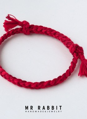 手工编织男女学生许愿手绳红色本命年手链情侣手链宝宝亲子手绳