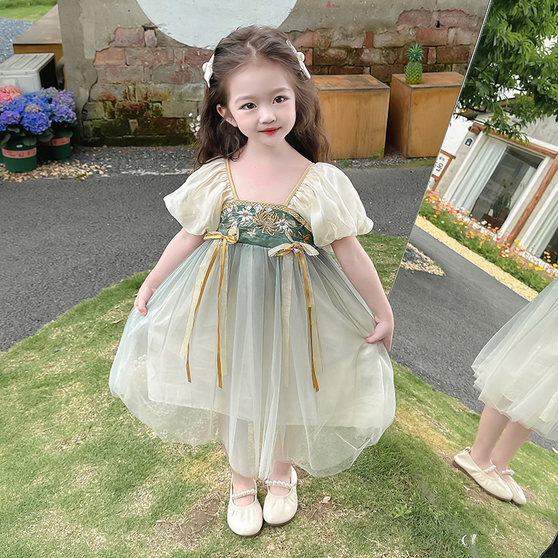 儿童古装汉服2023新款中国风超仙襦裙女童古风连衣裙宝宝夏装裙子