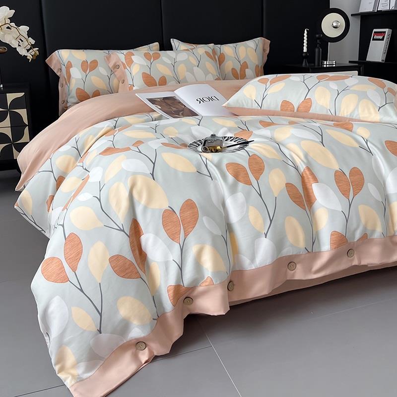 定做订制100支钮扣磨毛四件套榻榻米229*230*250/248*248被套被罩