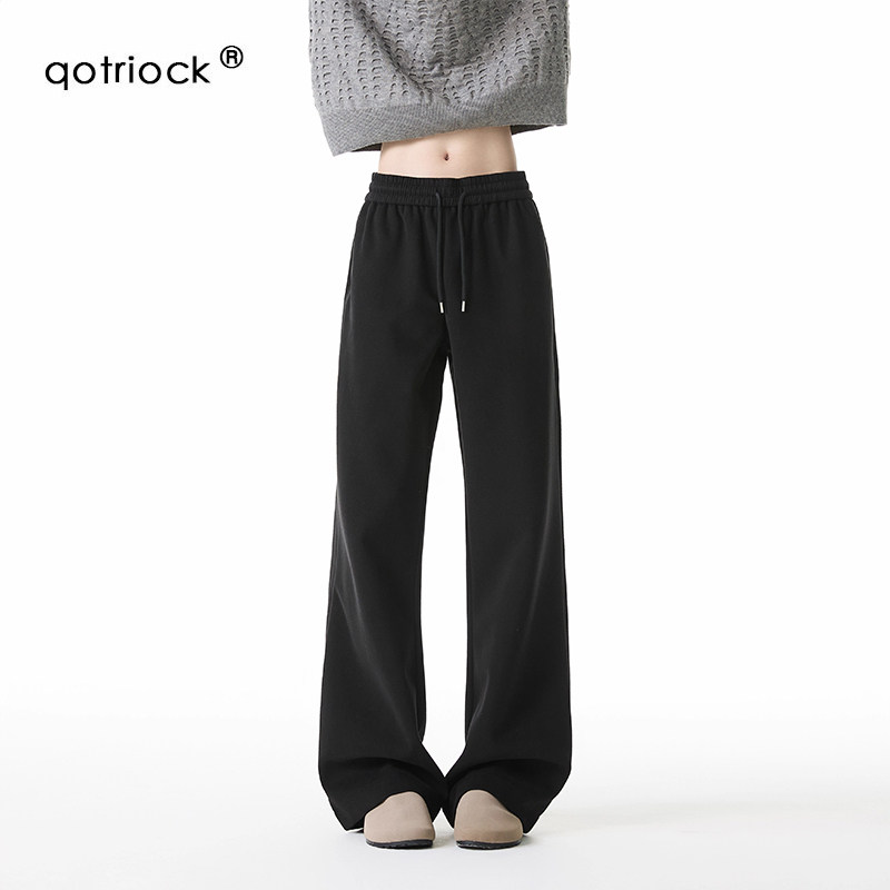 QOTRIOCK美式潮牌重磅微喇卫裤男图片