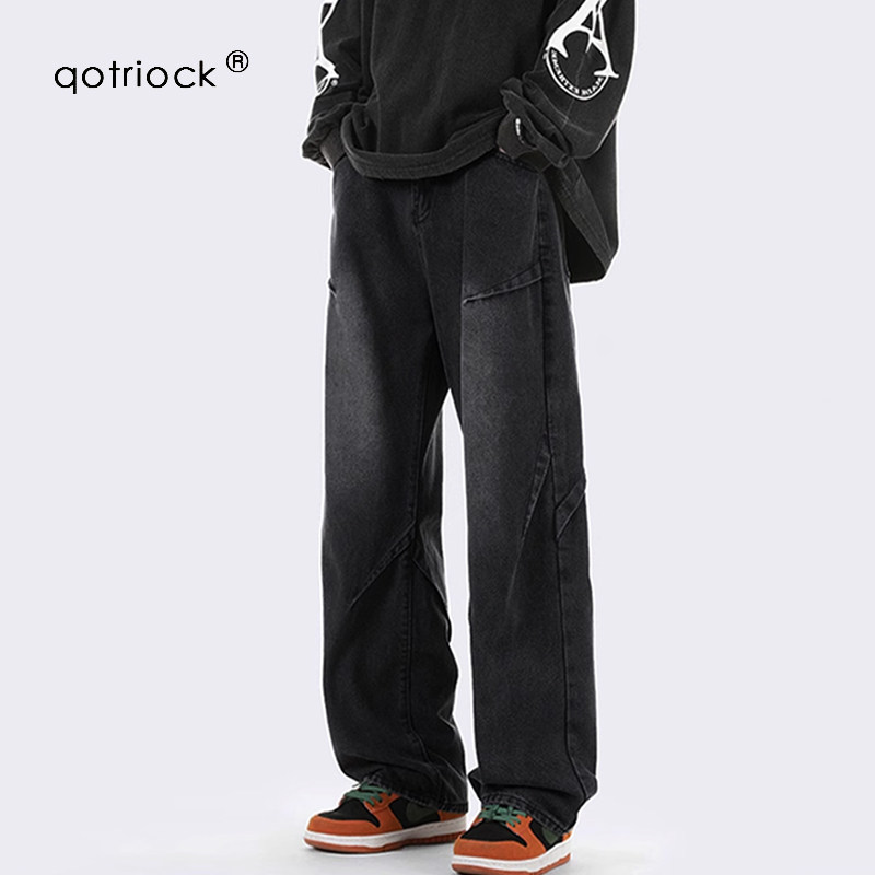 QOTRIOCK美式直筒牛仔裤男2026秋
