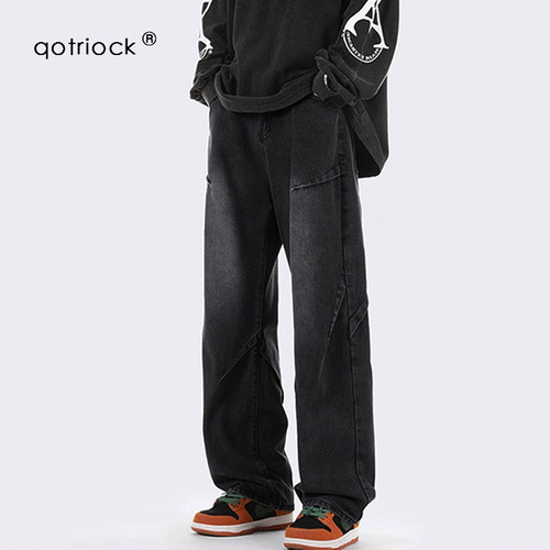 QOTRIOCK美式直筒牛仔裤男2026秋
