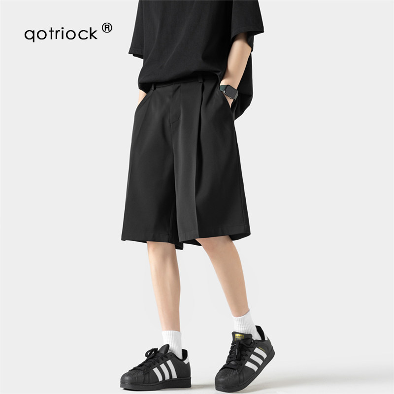 QOTRIOCK美式垂感西装短裤男夏潮图片