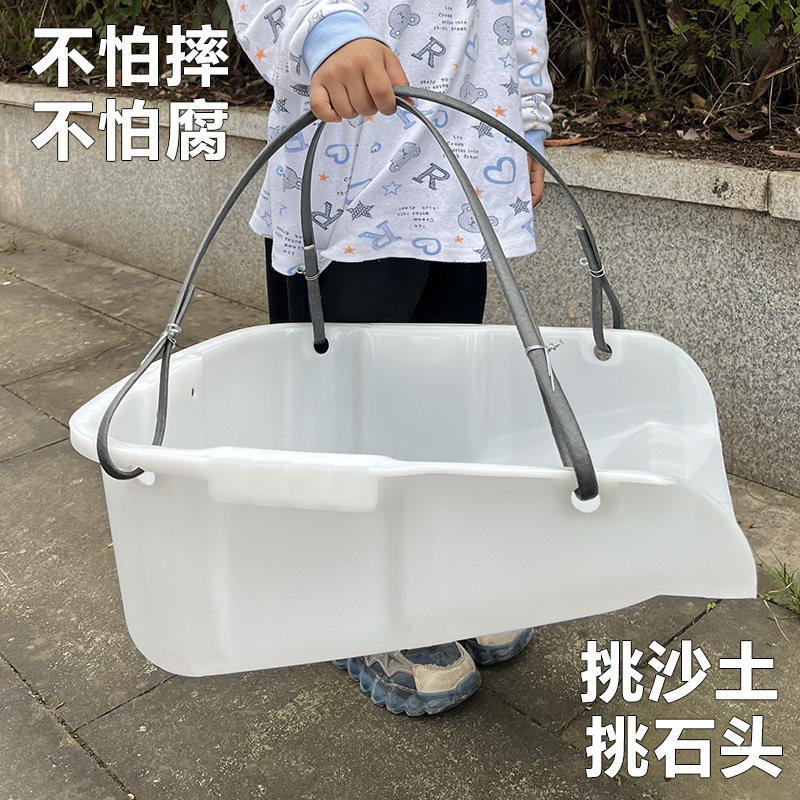 加厚大号塑胶畚斗农用灰斗带缆绳撮箕 工地用塑胶畚箕 晒谷工具塑