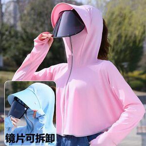 电动车冰丝防晒衣女夏季2025新款骑车防紫外线遮阳薄纱防晒服外穿