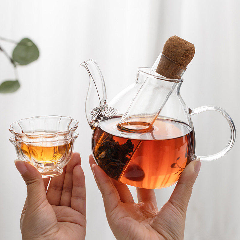 高硼硅围炉电陶炉煮茶壶耐高温功夫壶养生壶明火玻璃壶一人饮花茶