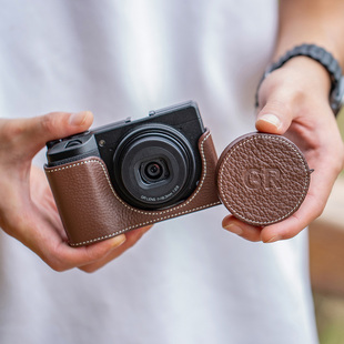 适用理光GR3皮套保护套底座GR3X肩带真皮手工GR4相机包镜头盖腕带