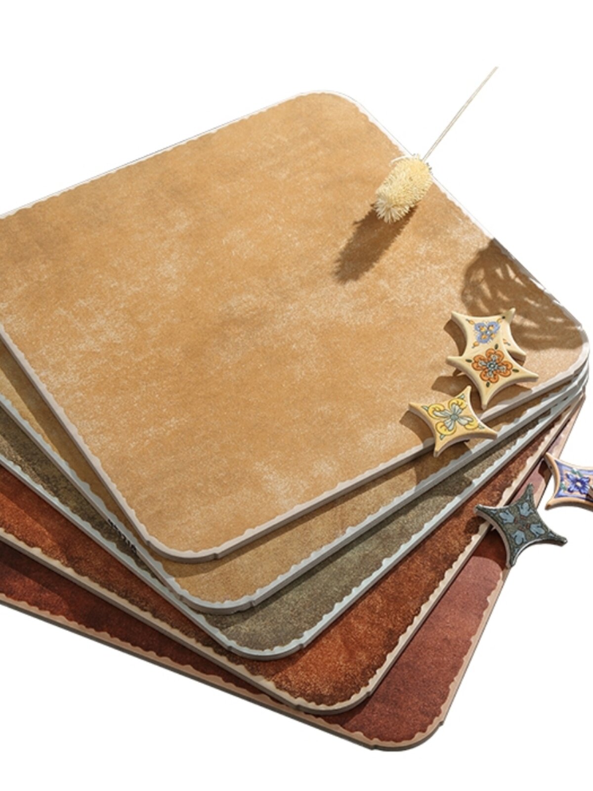 蓝蜜蜂美式乡村客厅圆角地砖450花园防滑瓷砖法式仿古砖500阳台