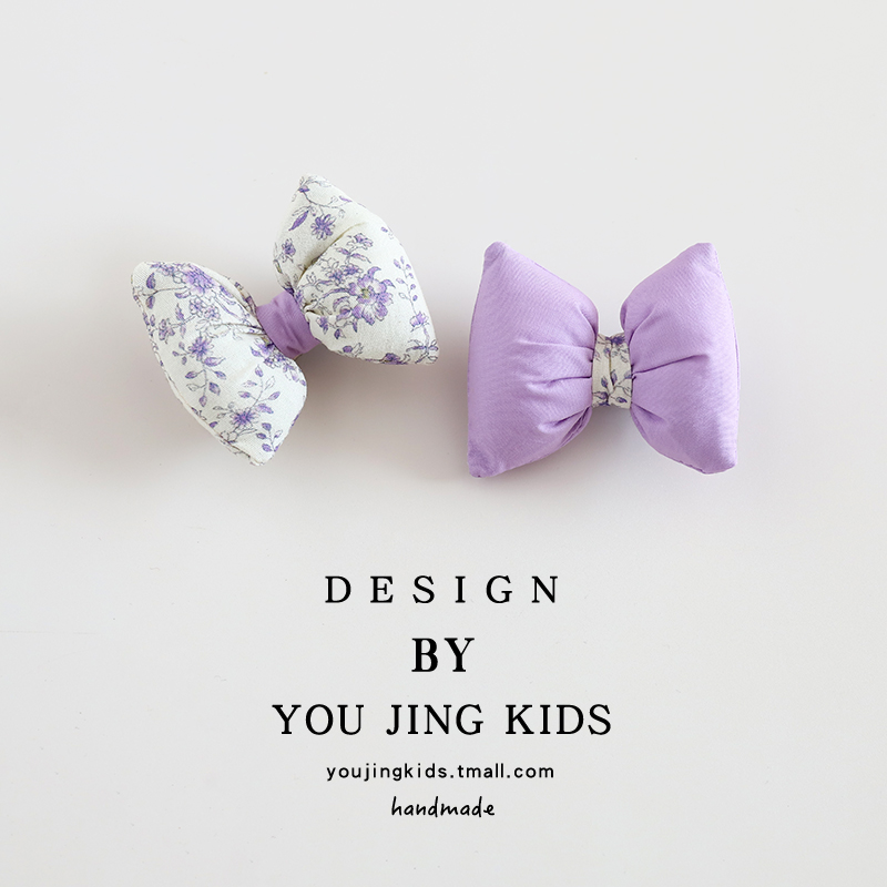 韩国儿童春款碎花发夹蝴蝶结可爱女童刘海夹小女孩发卡碎发夹头饰