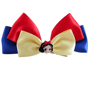 白雪在逃公主立体蝴蝶结发夹女孩丸子头顶夹可爱发卡儿童夹子头饰